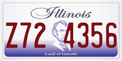 IL license plate Z724356