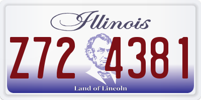 IL license plate Z724381