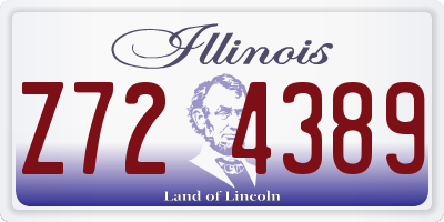 IL license plate Z724389