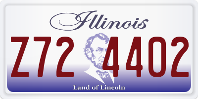 IL license plate Z724402