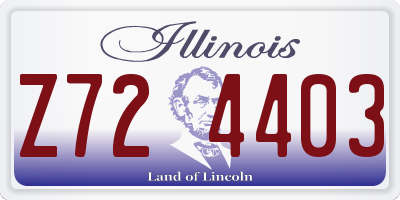 IL license plate Z724403