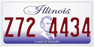 IL license plate Z724434