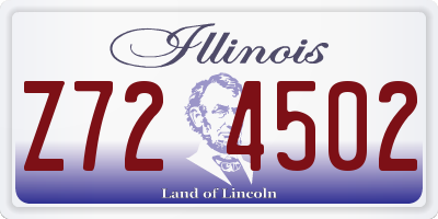 IL license plate Z724502