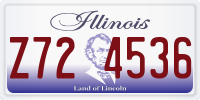 IL license plate Z724536