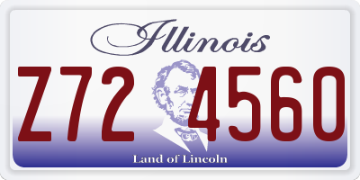 IL license plate Z724560
