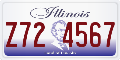 IL license plate Z724567