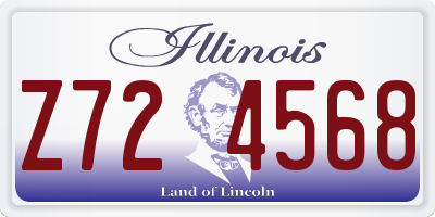 IL license plate Z724568