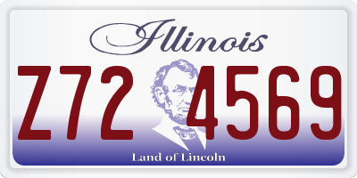 IL license plate Z724569