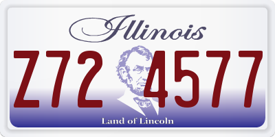 IL license plate Z724577