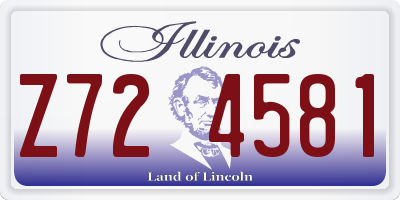 IL license plate Z724581