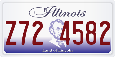 IL license plate Z724582
