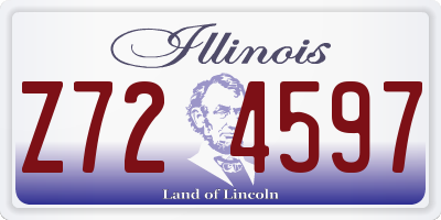 IL license plate Z724597
