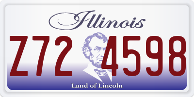 IL license plate Z724598