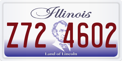 IL license plate Z724602