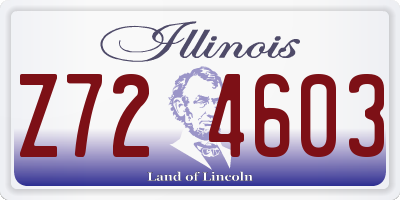 IL license plate Z724603