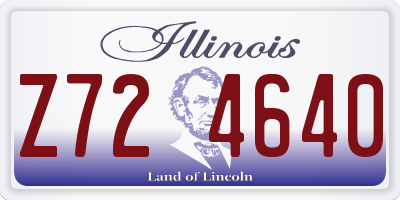 IL license plate Z724640