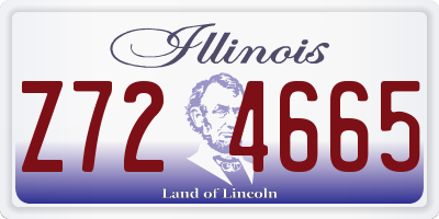 IL license plate Z724665