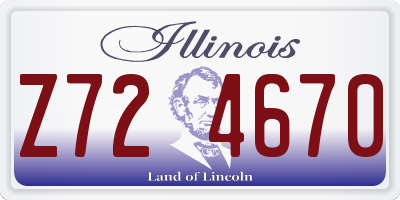 IL license plate Z724670