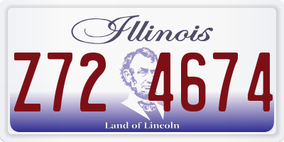 IL license plate Z724674