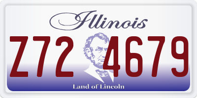 IL license plate Z724679