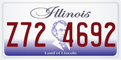 IL license plate Z724692