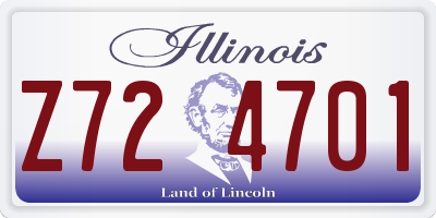 IL license plate Z724701