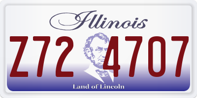IL license plate Z724707
