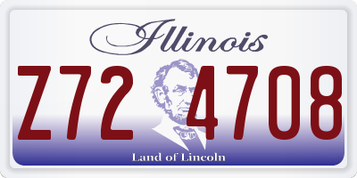 IL license plate Z724708