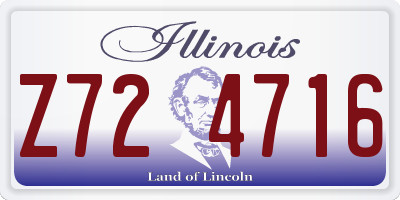 IL license plate Z724716