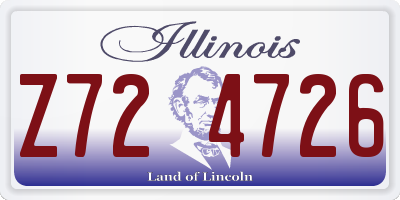 IL license plate Z724726