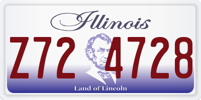 IL license plate Z724728