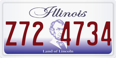 IL license plate Z724734