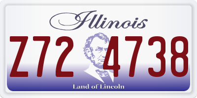 IL license plate Z724738