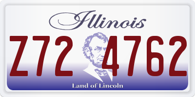 IL license plate Z724762