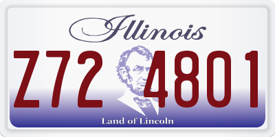 IL license plate Z724801