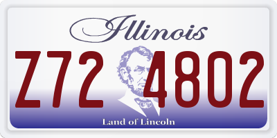 IL license plate Z724802