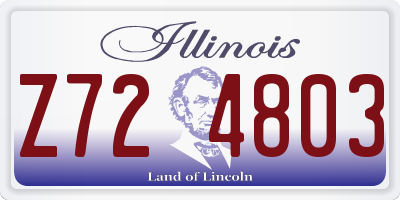 IL license plate Z724803