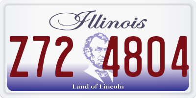 IL license plate Z724804