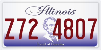IL license plate Z724807