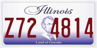 IL license plate Z724814