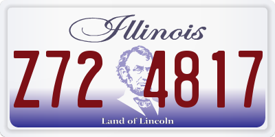IL license plate Z724817