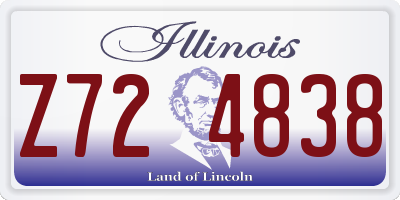 IL license plate Z724838