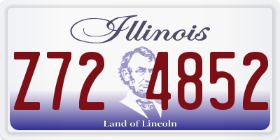 IL license plate Z724852