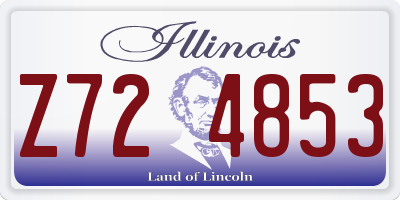 IL license plate Z724853