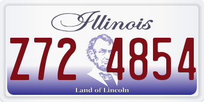 IL license plate Z724854