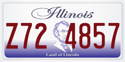 IL license plate Z724857
