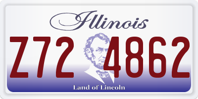 IL license plate Z724862