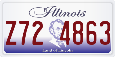 IL license plate Z724863