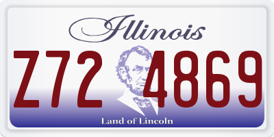 IL license plate Z724869