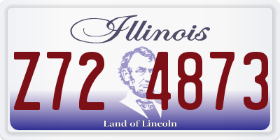 IL license plate Z724873